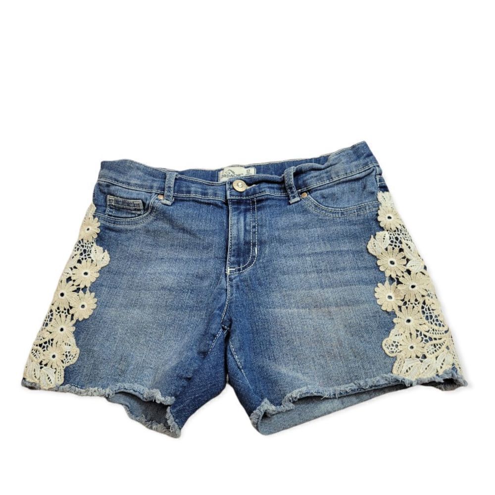 Jordache denim and lace shorts 12